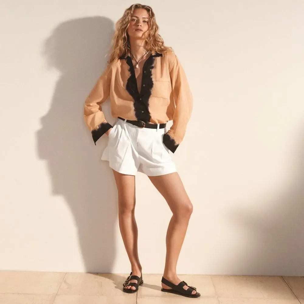 NWT J CREW Lucia short in stretch linen blend in white